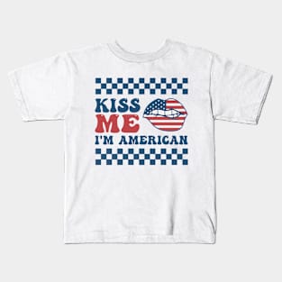 Kiss Me I'm American Kids T-Shirt